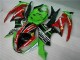 Carénage Moto Kawasaki ZX6R 09-12 - Noir Rouge Vert Motocard Carénage Moto Kawasaki ZX6R 09-12 - Noir Rouge Vert Motocard