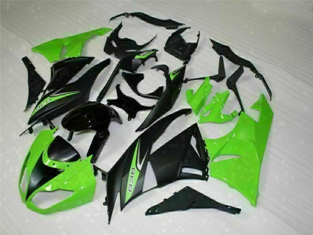 Carénage Moto Kawasaki ZX6R 09-12 - Noir Vert 636