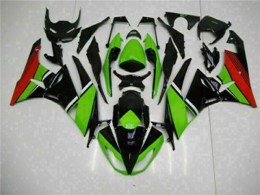Carénage Moto Kawasaki ZX6R 09-12 - Noir Vert Rouge