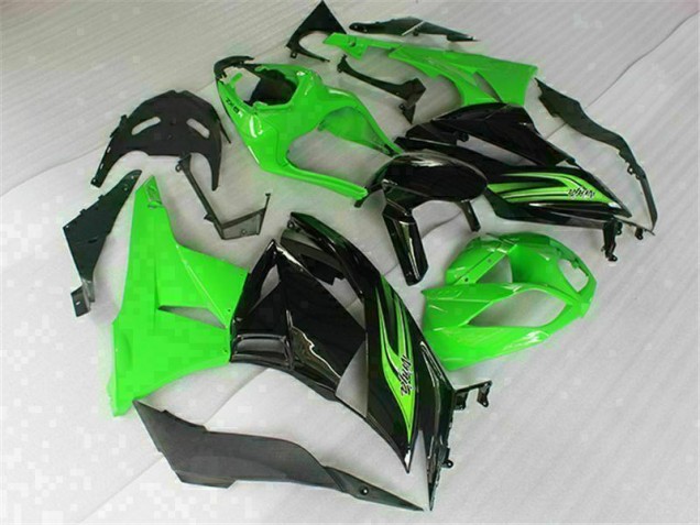 Carénage Moto Kawasaki ZX6R 09-12 - Vert Noir Carénage Moto Kawasaki ZX6R 09-12 - Vert Noir