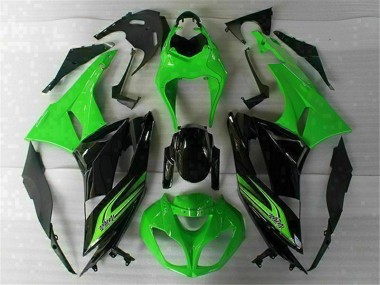 Carénage Moto Kawasaki ZX6R 09-12 - Vert Noir
