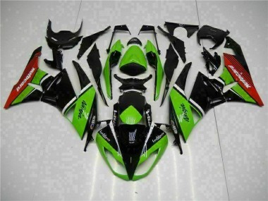 Carénage Moto Kawasaki ZX6R 09-12 - Vert Noir Rouge