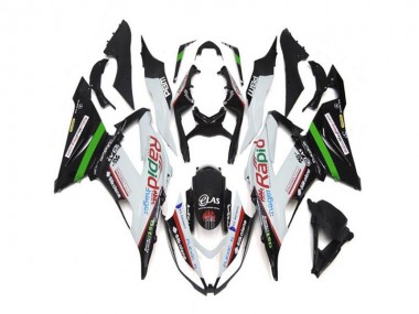 Carénage Moto Kawasaki ZX6R 13-18 - Blanc Noir