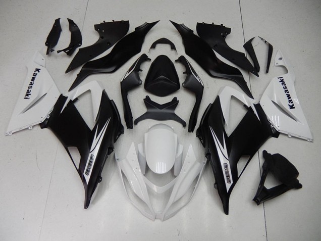 Carénage Moto Kawasaki ZX6R 13-18 - Noir Blanc Carénage Moto Kawasaki ZX6R 13-18 - Noir Blanc