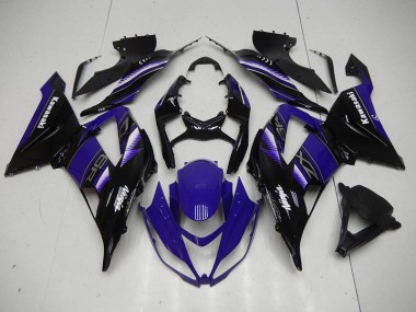 Carénage Moto Kawasaki ZX6R 13-18 - Noir Bleu