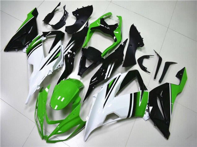 Carénage Moto Kawasaki ZX6R 13-18 - Vert Blanc Noir Carénage Moto Kawasaki ZX6R 13-18 - Vert Blanc Noir