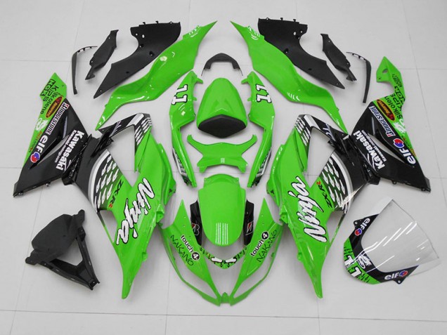 Carénage Moto Kawasaki ZX6R 13-18 - Vert Noir 11 Carénage Moto Kawasaki ZX6R 13-18 - Vert Noir 11