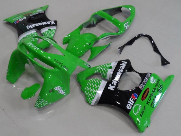 Carénage Moto Kawasaki ZX6R 98-99 - Vert Noir Carénage Moto Kawasaki ZX6R 98-99 - Vert Noir