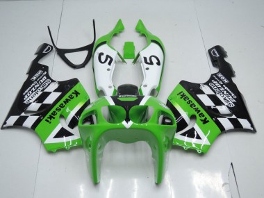 Carénage Moto Kawasaki ZX7R 96-03 - Vert Noir et Blanc