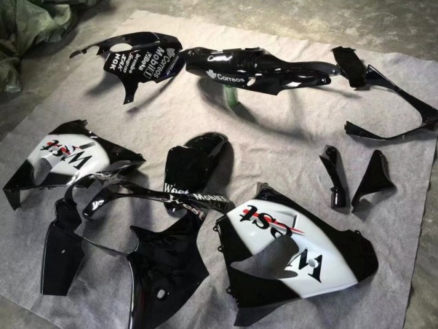 Carénage Moto Kawasaki ZX9R 00-01 - Noir Brillant Blanc Carénage Moto Kawasaki ZX9R 00-01 - Noir Brillant Blanc