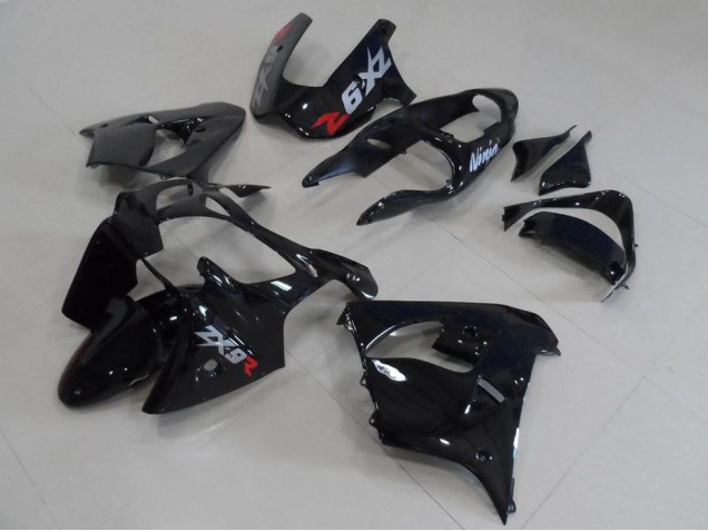 Carénage Moto Kawasaki ZX9R 00-01 - Noir avec Gris Décalque