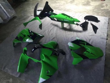 Carénage Moto Kawasaki ZX9R 00-01 - Vert Noir Mat Ink Bleu