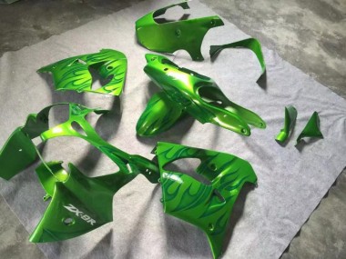 Carénage Moto Kawasaki ZX9R 00-01 - Vert Vert Flamme