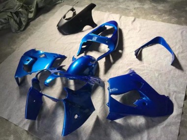 Carénage Moto Kawasaki ZX9R 02-03 - Bleu Noir Mat