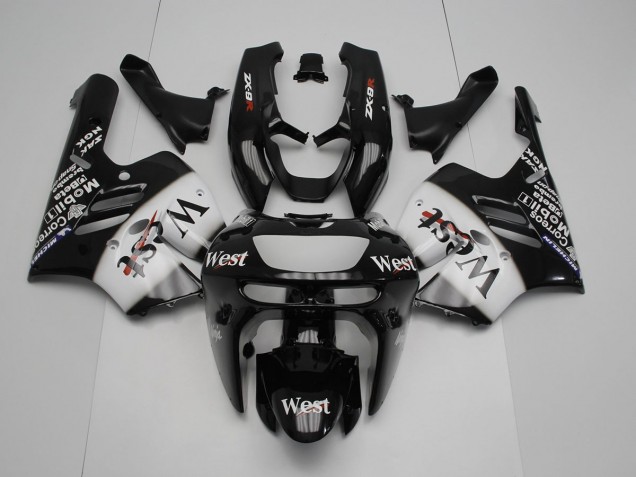Carénage Moto Kawasaki ZX9R 94-97 - Noir Blanc West Carénage Moto Kawasaki ZX9R 94-97 - Noir Blanc West