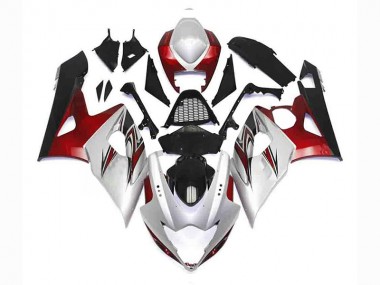 Carénage Moto Suzuki GSXR 1000 K5 05-06 - Argent Rouge Noir