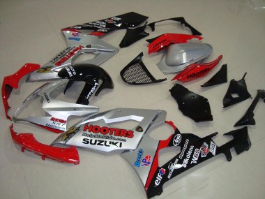 Carénage Moto Suzuki GSXR 1000 K5 05-06 - Argent et Rouge