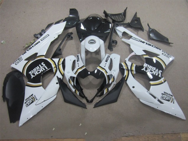 Carénage Moto Suzuki GSXR 1000 K5 05-06 - Blanc Lucky Strike Noir Motul Carénage Moto Suzuki GSXR 1000 K5 05-06 - Blanc Lucky Strike Noir Motul