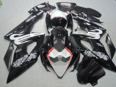 Carénage Moto Suzuki GSXR 1000 K5 05-06 - Noir Blanc Beacon