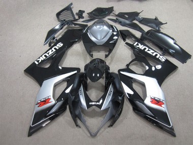 Carénage Moto Suzuki GSXR 1000 K5 05-06 - Noir Blanc Décalque