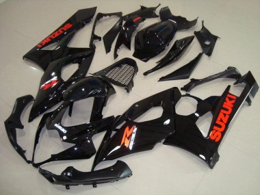 Carénage Moto Suzuki GSXR 1000 K5 05-06 - Noir Brillant Rouge Décalque
