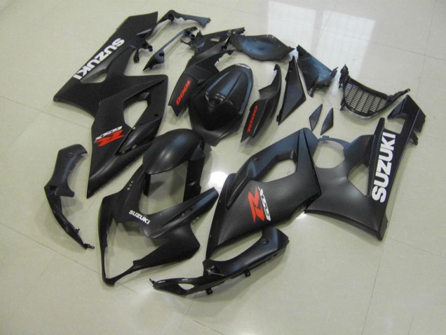 Carénage Moto Suzuki GSXR 1000 K5 05-06 - Noir Mat avec Blanc Décalque Carénage Moto Suzuki GSXR 1000 K5 05-06 - Noir Mat avec Blanc Décalque