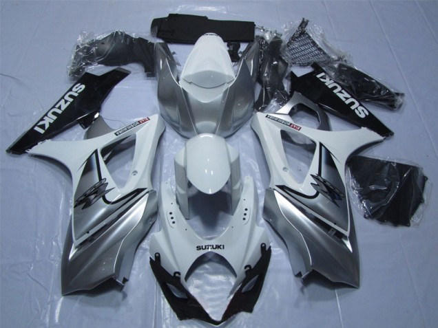 Carénage Moto Suzuki GSXR 1000 K7 07-08 - Blanc Argent Noir Carénage Moto Suzuki GSXR 1000 K7 07-08 - Blanc Argent Noir