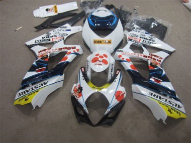 Carénage Moto Suzuki GSXR 1000 K7 07-08 - Blanc Bleu Dark Dog