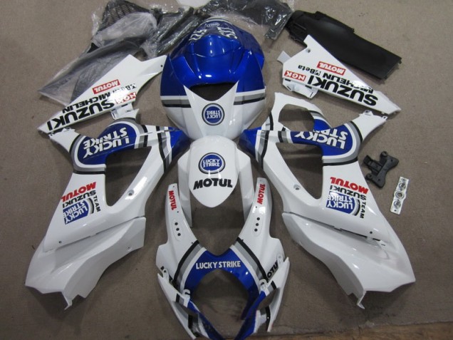 Carénage Moto Suzuki GSXR 1000 K7 07-08 - Blanc Bleu Lucky Strike Rouge Motul Carénage Moto Suzuki GSXR 1000 K7 07-08 - Blanc Bleu Lucky Strike Rouge Motul