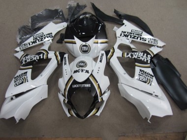 Carénage Moto Suzuki GSXR 1000 K7 07-08 - Blanc Lucky Strike Noir Motul