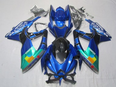Carénage Moto Suzuki GSXR 1000 K7 07-08 - Bleu Noir Vert Jomo