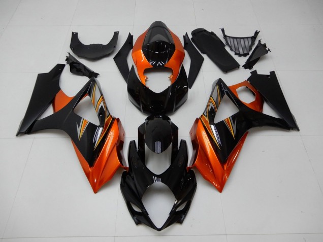 Carénage Moto Suzuki GSXR 1000 K7 07-08 - Orange Noir Carénage Moto Suzuki GSXR 1000 K7 07-08 - Orange Noir