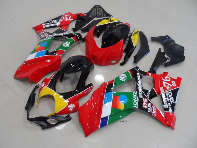 Carénage Moto Suzuki GSXR 1000 K7 07-08 - Rouge et Vert Carénage Moto Suzuki GSXR 1000 K7 07-08 - Rouge et Vert