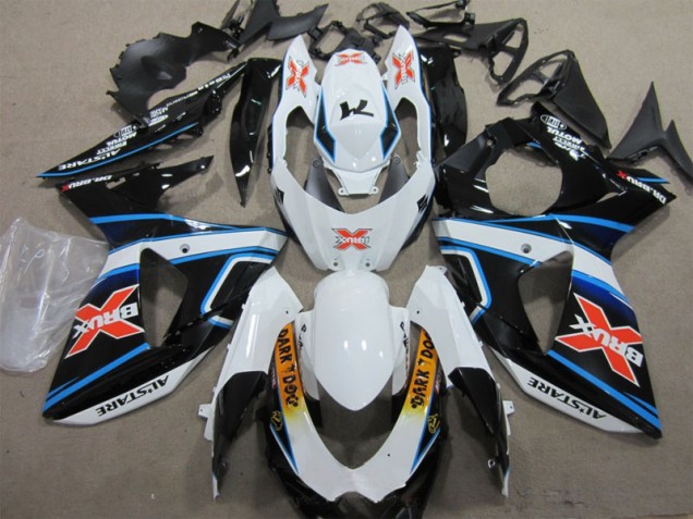 Carénage Moto Suzuki GSXR 1000 K9 09-16 - Blanc Bleu Brux Dark Dog