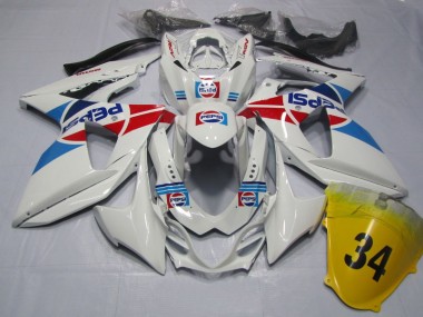 Carénage Moto Suzuki GSXR 1000 K9 09-16 - Blanc Pepsi 34
