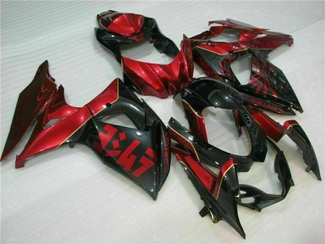 Carénage Moto Suzuki GSXR 1000 K9 09-16 - Rouge Flamme Noir