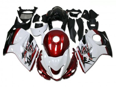 Carénage Moto Suzuki GSXR 1300 Hayabusa 08-19 - Blanc Rouge