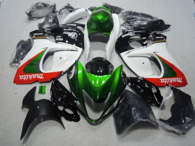 Carénage Moto Suzuki GSXR 1300 Hayabusa 08-19 - Blanc Vert Makita