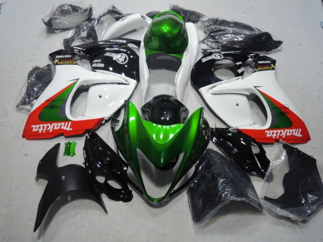 Carénage Moto Suzuki GSXR 1300 Hayabusa 08-19 - Blanc Vert Makita Carénage Moto Suzuki GSXR 1300 Hayabusa 08-19 - Blanc Vert Makita