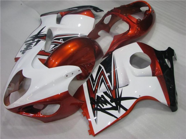 Carénage Moto Suzuki GSXR 1300 Hayabusa 96-07 - Orange Blanc Noir Carénage Moto Suzuki GSXR 1300 Hayabusa 96-07 - Orange Blanc Noir
