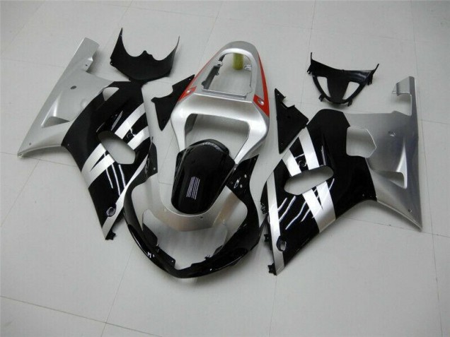 Carénage Moto Suzuki GSXR 600 / 750 K1 K2 K3 01-03 - Noir Argent Carénage Moto Suzuki GSXR 600 / 750 K1 K2 K3 01-03 - Noir Argent