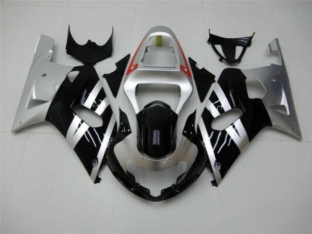 Carénage Moto Suzuki GSXR 600 / 750 K1 K2 K3 01-03 - Noir Argent Carénage Moto Suzuki GSXR 600 / 750 K1 K2 K3 01-03 - Noir Argent