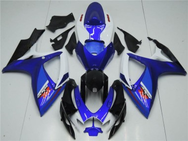 Carénage Moto Suzuki GSXR 600 / 750 K6 06-07 - Blanc Bleu
