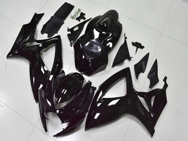 Carénage Moto Suzuki GSXR 600 / 750 K6 06-07 - Noir Brillant
