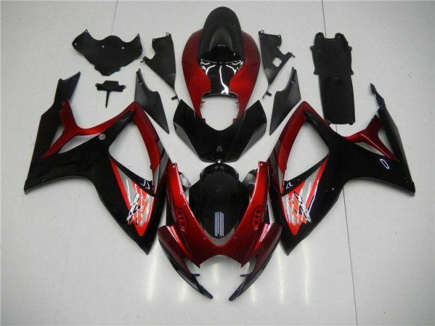 Carénage Moto Suzuki GSXR 600 / 750 K6 06-07 - Rouge Noir