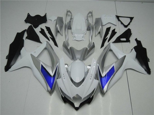 Carénage Moto Suzuki GSXR 600 / 750 K8 08-10 - Blanc Argent Bleu Carénage Moto Suzuki GSXR 600 / 750 K8 08-10 - Blanc Argent Bleu