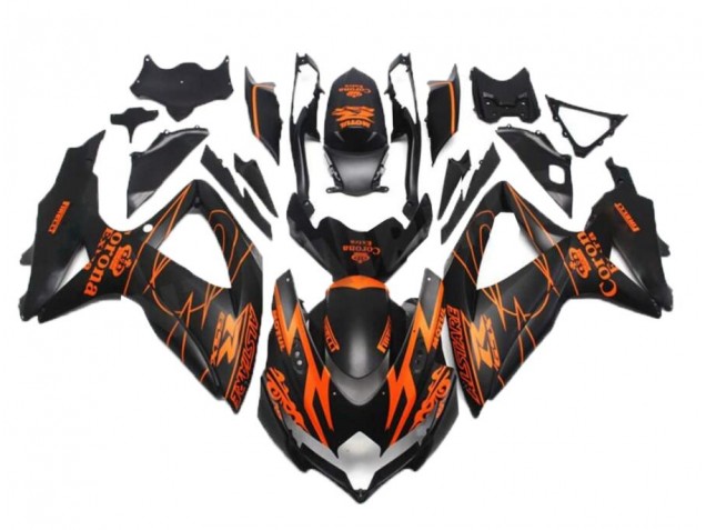 Carénage Moto Suzuki GSXR 600 / 750 K8 08-10 - Noir Orange Carénage Moto Suzuki GSXR 600 / 750 K8 08-10 - Noir Orange