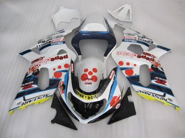 Carénage Moto Suzuki GSXR 600 K1 K2 K3 01-03 - Blanc Bleu Dark Dog