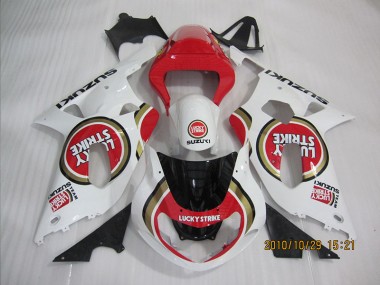 Carénage Moto Suzuki GSXR 600 K1 K2 K3 01-03 - Rouge Blanc Lucky Strike