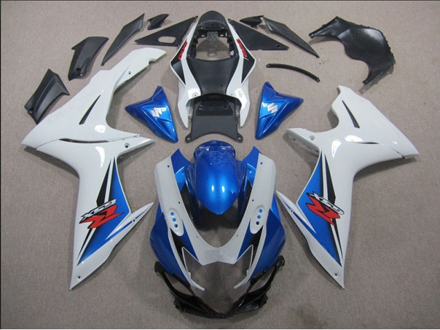 Carénage Moto Suzuki GSXR 600 K11 11-24 - Blanc Bleu Carénage Moto Suzuki GSXR 600 K11 11-24 - Blanc Bleu
